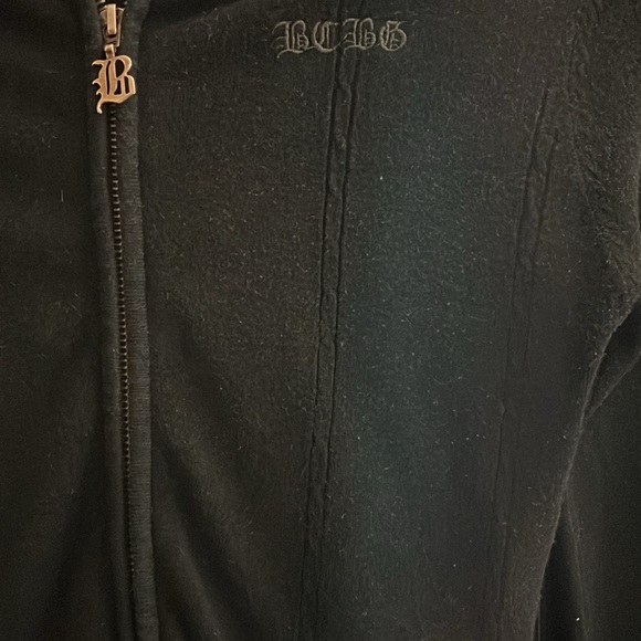 BCBGMaxAzria Zip Up Black Cardigan Size Medium - Picture 3 of 4